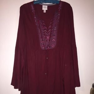 Long sleeve shirt dress